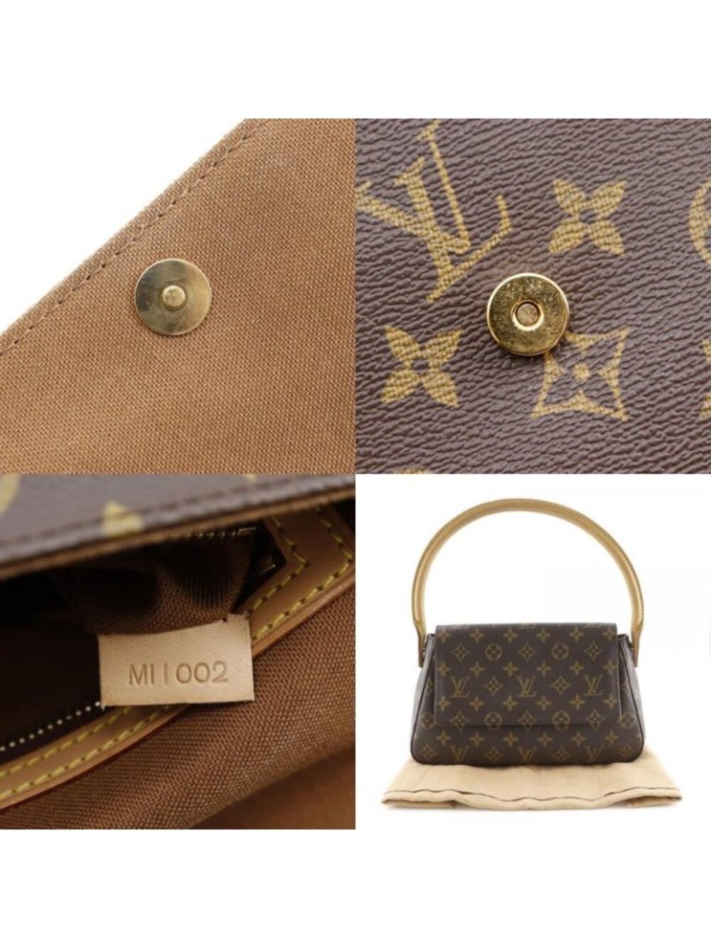 Louis Vuitton Mini Looping Monogram Canvas Brown Mi1002 - Picture 11 of 11